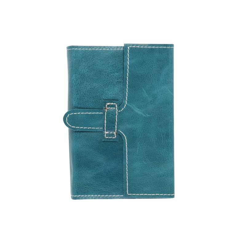 Opus Genuine Leather Journal Slide Enclosure 4" x 6" Turquoise