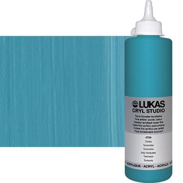 Cryl Studio Acrylic Paint - Turquoise, 500ml Bottle