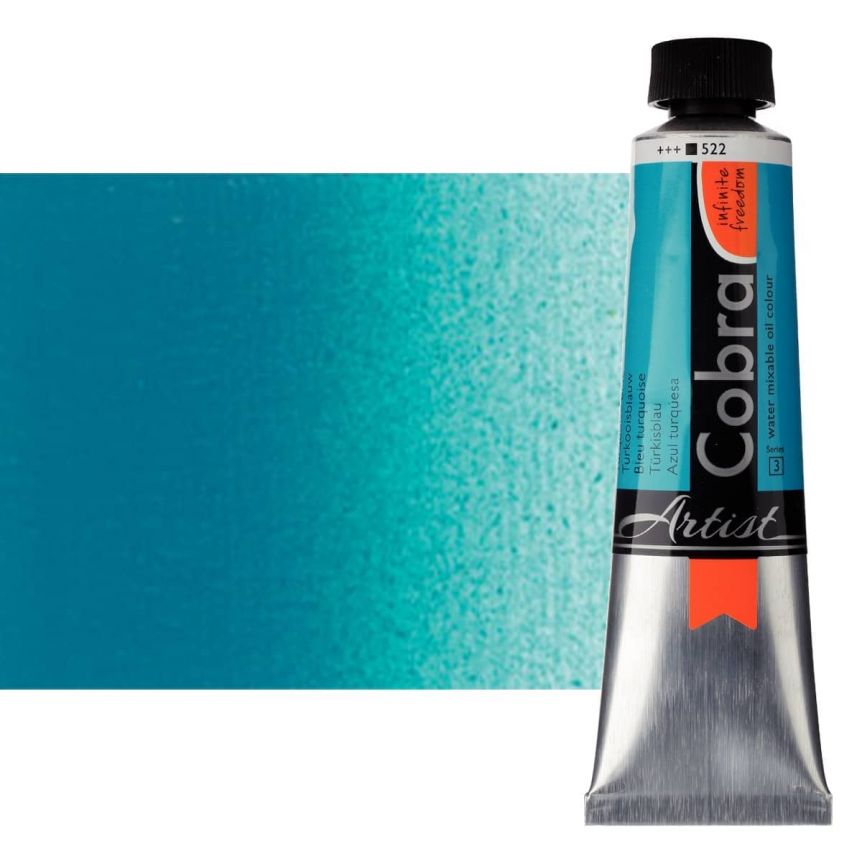 Cobra WaterMixable Oil, Turquoise Blue 40ml Tube Jerry's Artarama