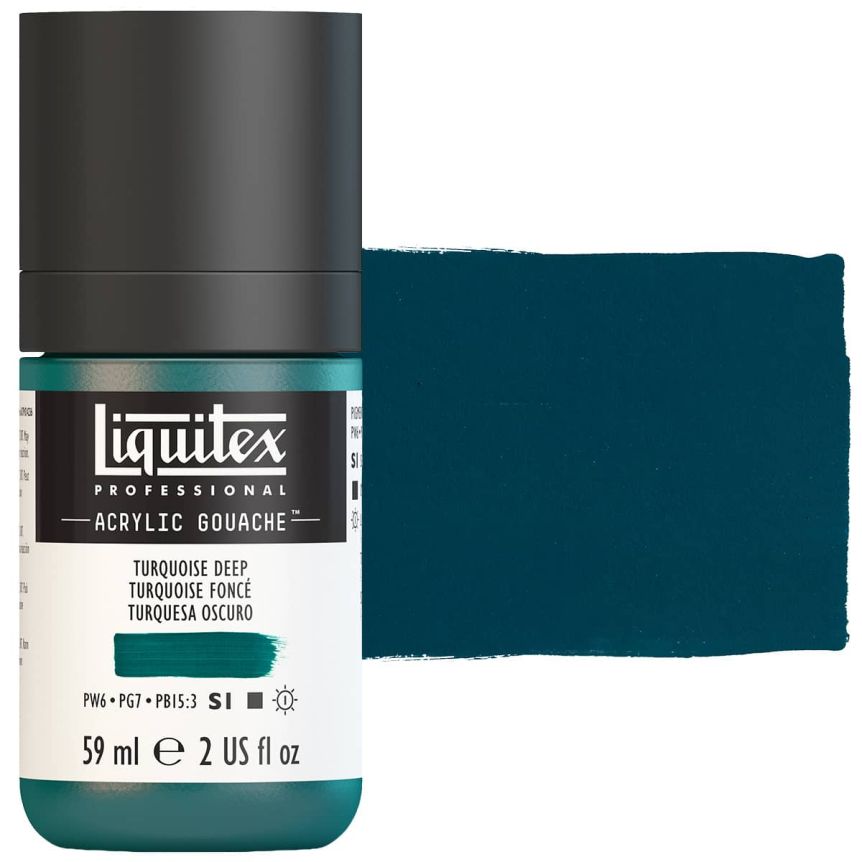 Liquitex Professional Acrylic Gouache - Turquoise Deep, 2oz Bottle