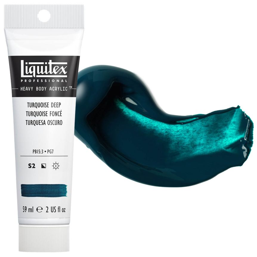 Liquitex Heavy Body Acrylic - Turquoise Deep, 2oz Tube