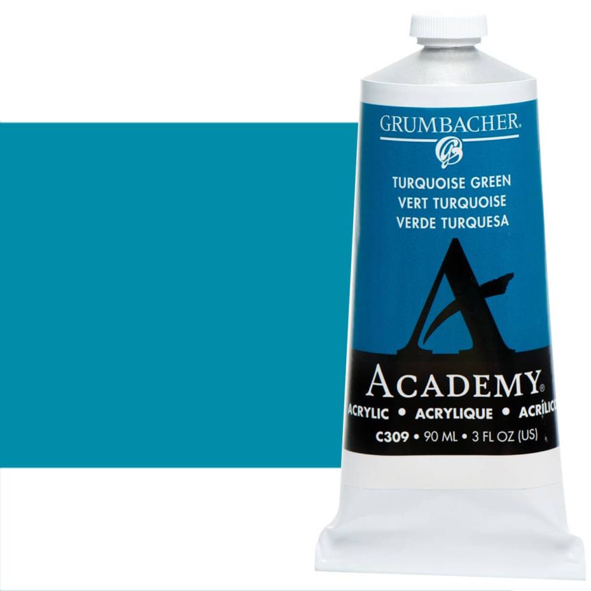 Grumbacher Academy Acrylics Turquoise Green 90 ml