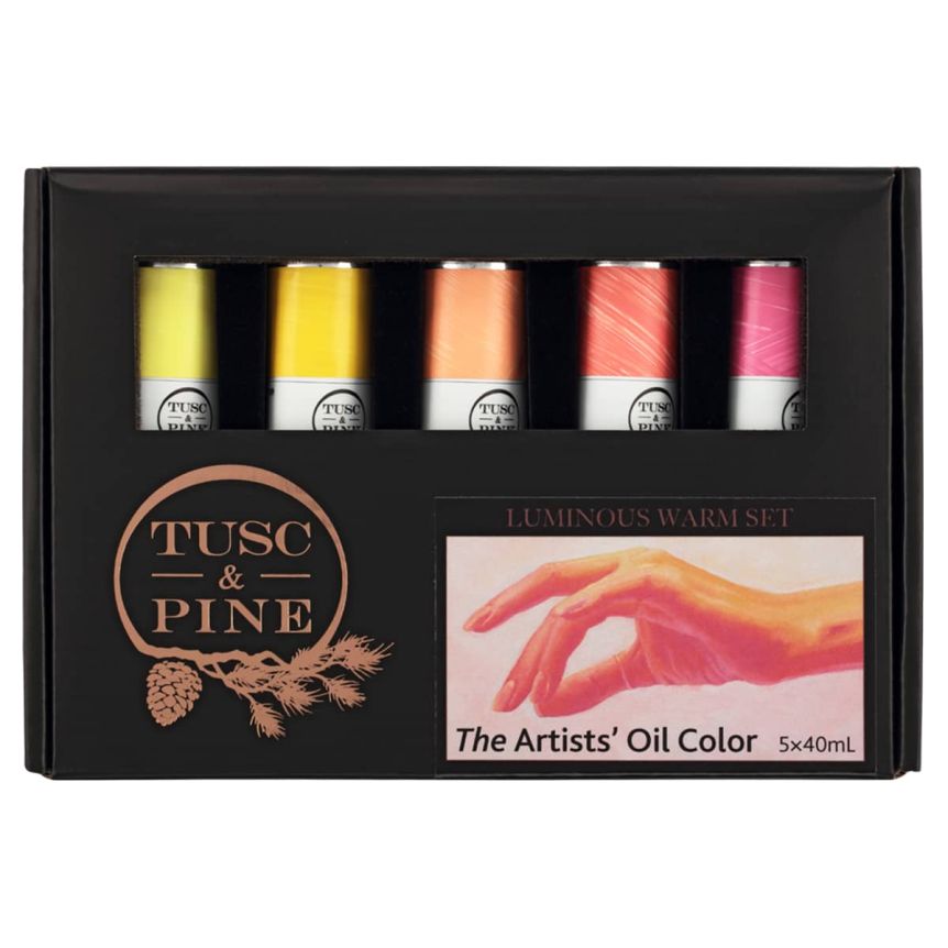 Tusc & Pine Oil Color Luminous Warms Set of 5, 40ml Tubes