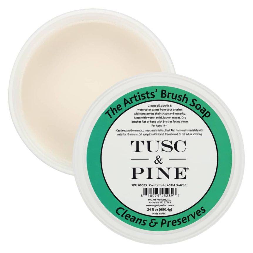 Tusc & Pine Artists’ Brush Soap - 24oz tub