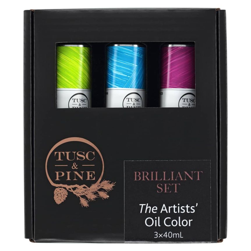 Tusc & Pine Oil Color Brilliant Set of 3, 40ml Tubes
