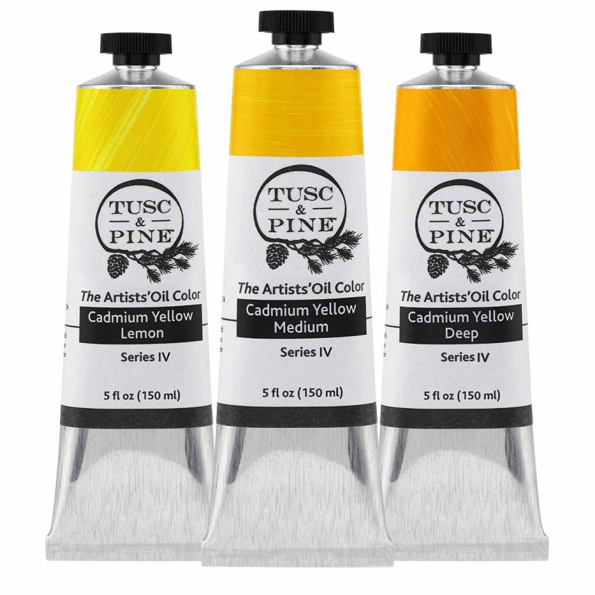 Tusc & Pine Oil Color Yellows Set B of 3, 150ml Tubes