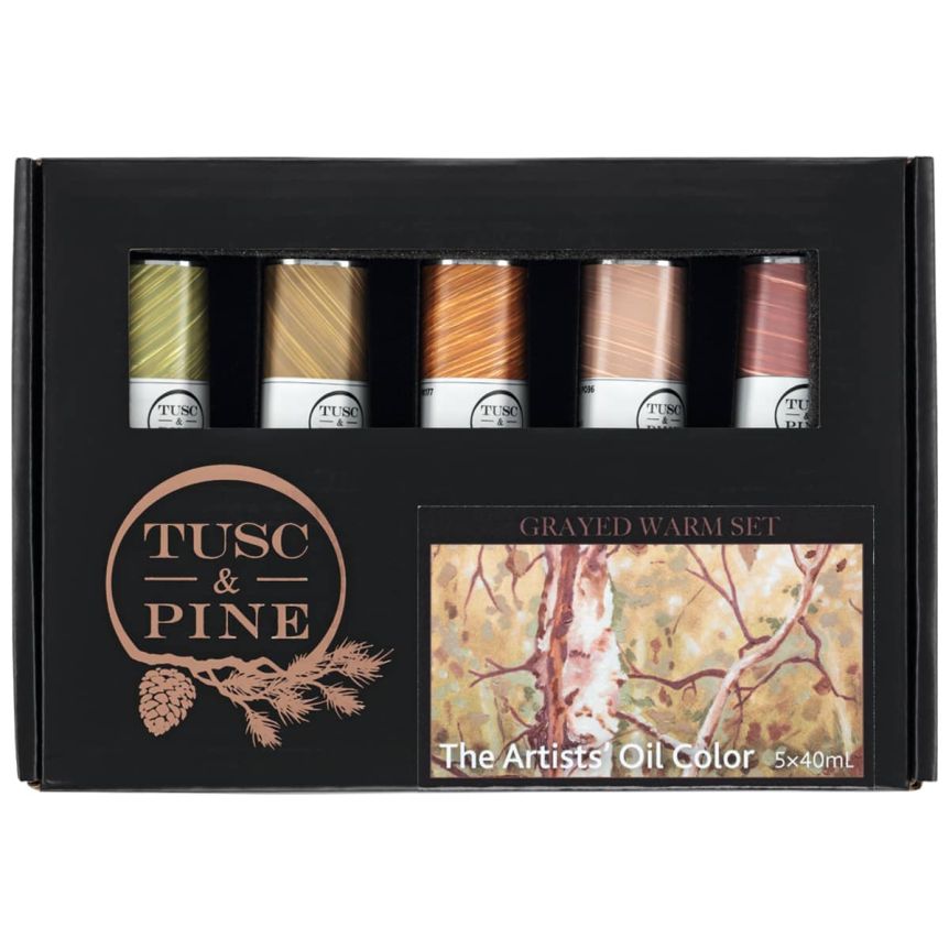 Tusc & Pine Oil Color Warm Grayed Color Set of 5, 40ml Tubes
