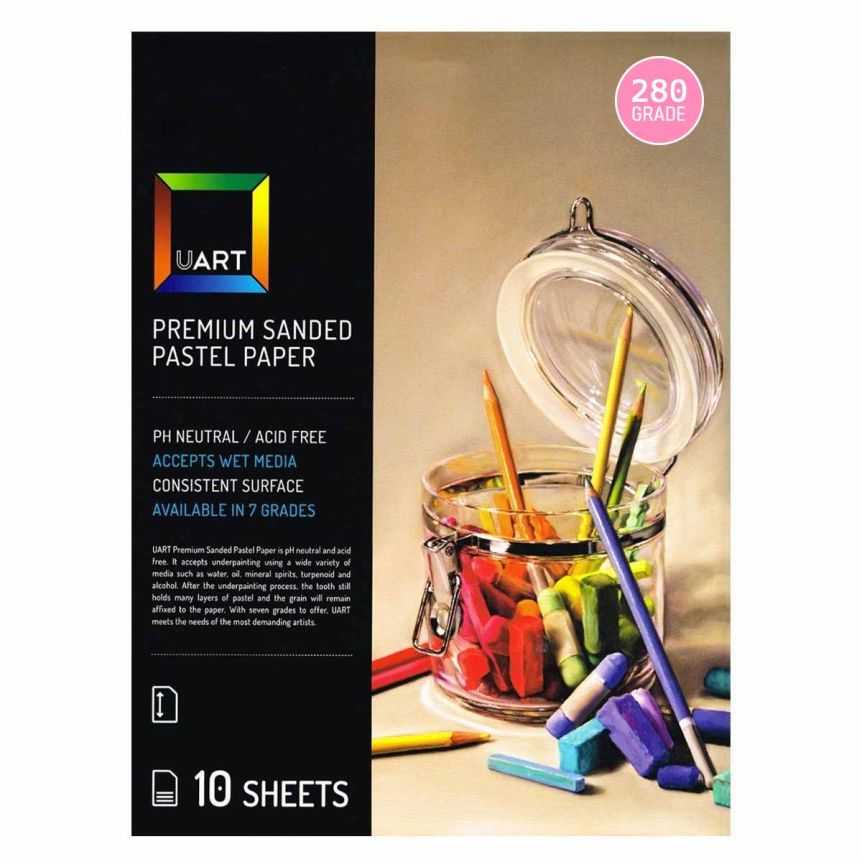 UART Sanded Pastel Paper 280 Grade 21" x 27" (Pack of 10) 