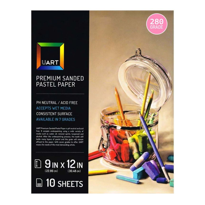 UART Sanded Pastel Paper 280 Grade 9" x 12" (Pack of 10) 