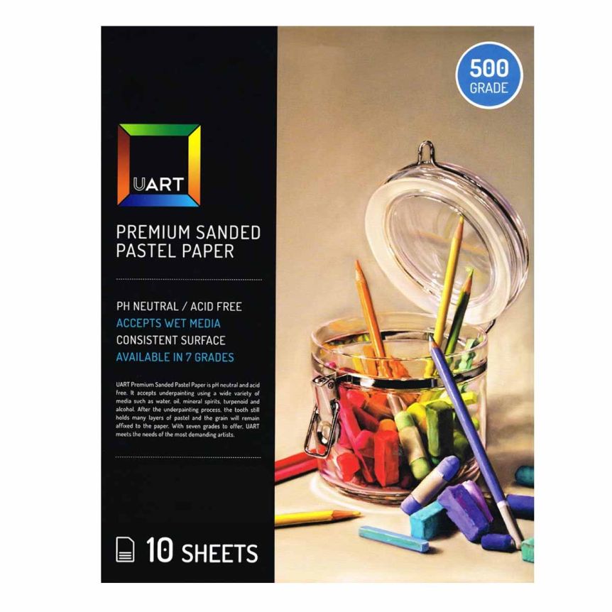 UART Sanded Pastel Paper 500 Grade 18" x 24" (Pack of 10) 