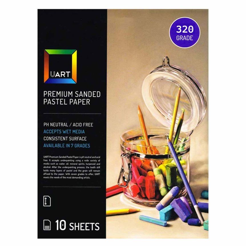 UART Sanded Pastel Paper 320 Grade 21" x 27" (Pack of 10)