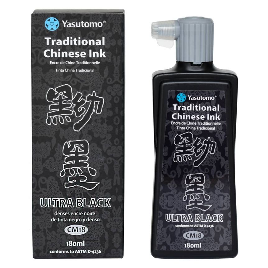 Yasutomo Traditional Chinese Ink 6 oz Ultra Black