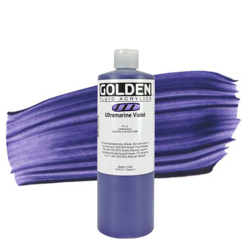 GOLDEN Fluid Acrylics Ultramarine Violet, 8oz
