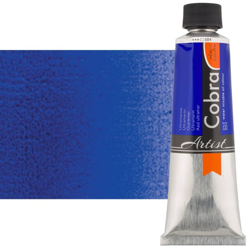 Cobra Water-Mixable Oil Color, Ultramarine 150ml Tube