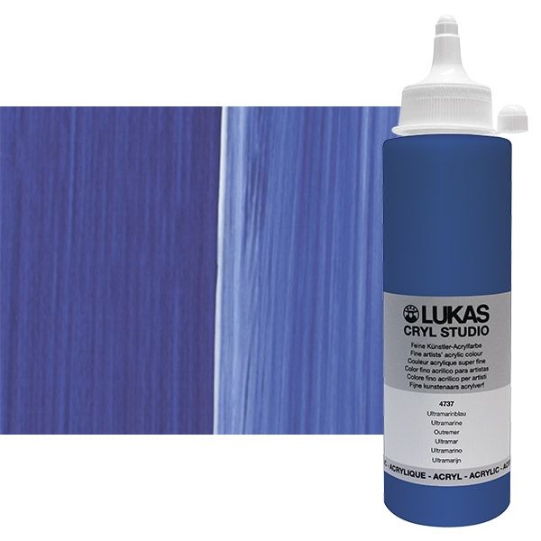 Cryl Studio Acrylic Paint - Ultramarine Blue, 250ml Bottle