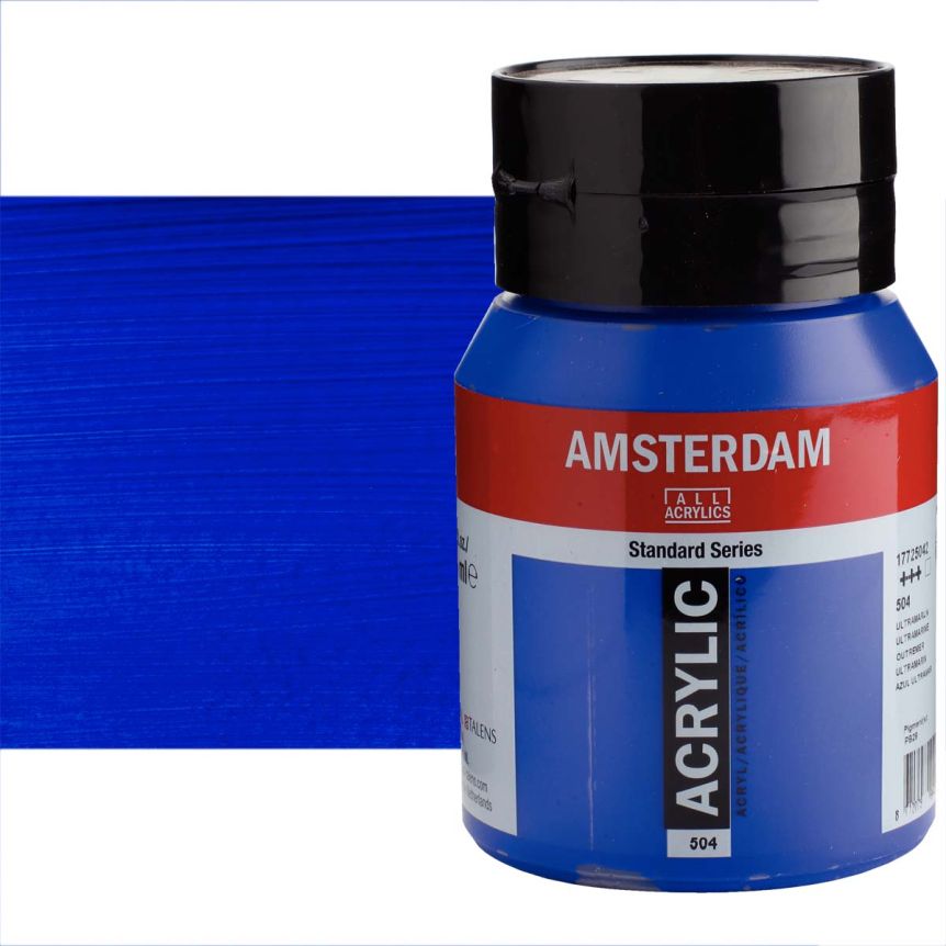 Amsterdam Standard Series Acrylic Paint - Ultramarine, 500ml Jar