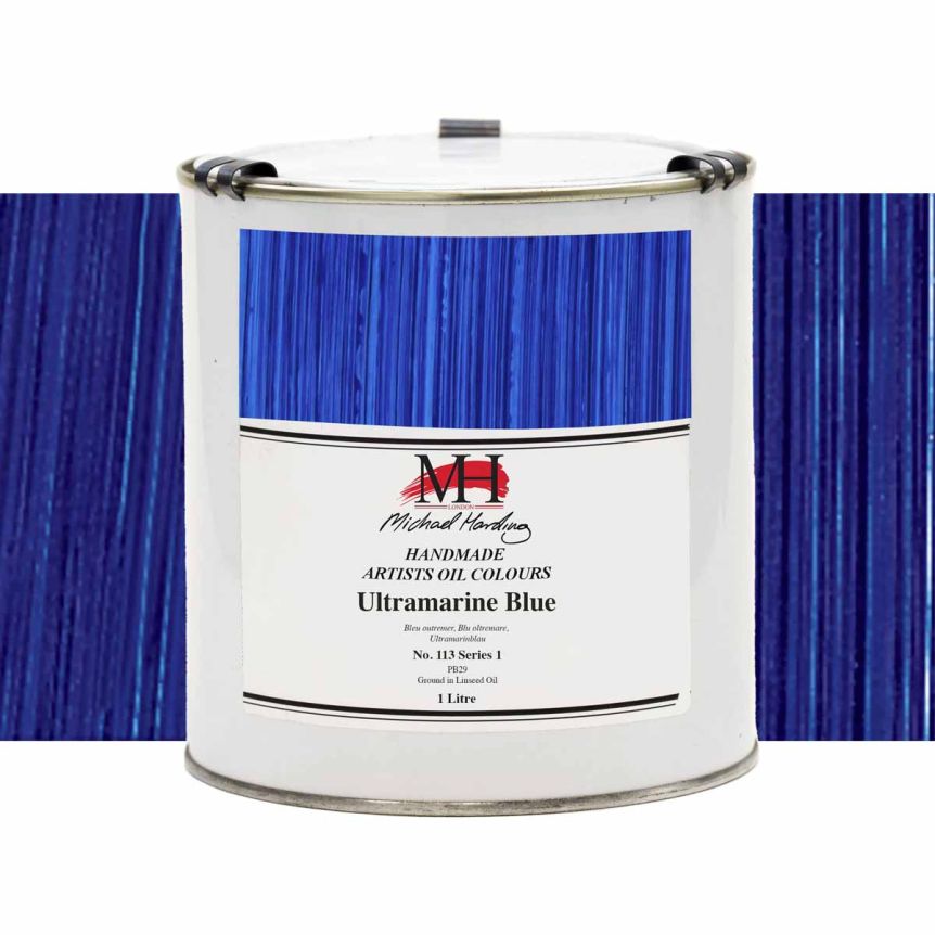 Michael Harding Oil Color - Ultramarine Blue, 1 Liter Can