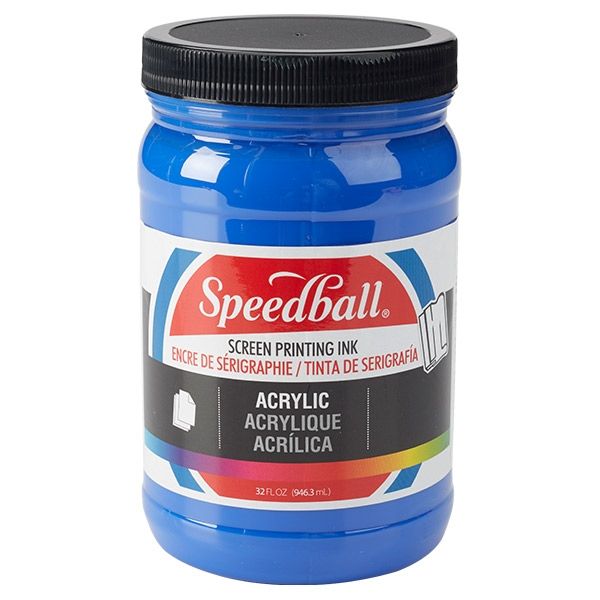Ultramarine Blue 32oz Jar Speedball Acrylic Screen Printing Ink 