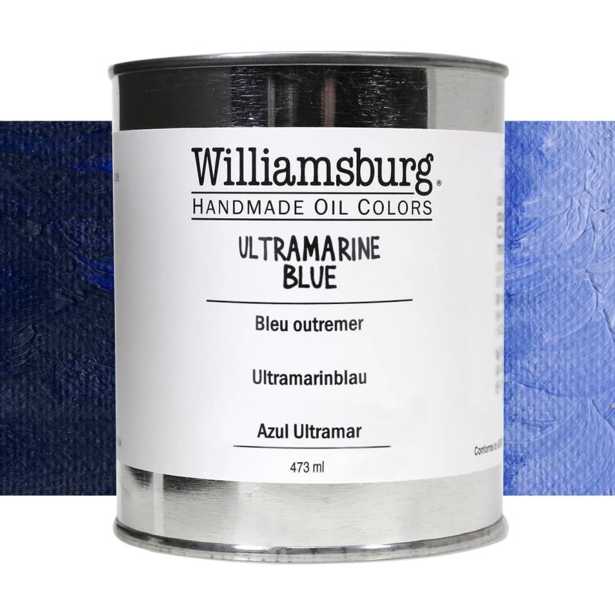 Williamsburg Handmade Oil Paint - Ultramarine Blue, 473ml Can