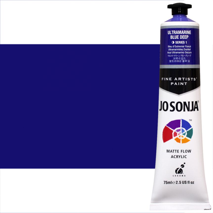 Jo Sonja Matte Acrylic - Ultramarine Blue Deep, 75ml Tube