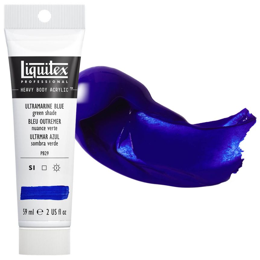 Liquitex Heavy Body Acrylic - Ultramarine Blue (Green Shade), 2oz Tube