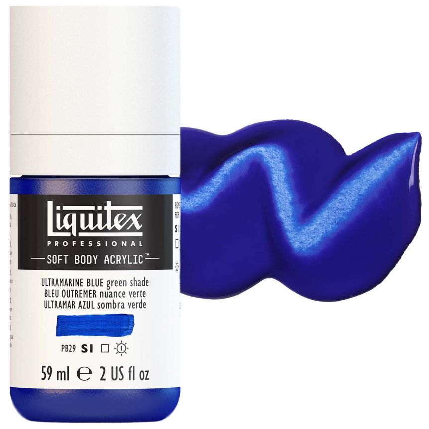 Liquitex Professional Soft Body Acrylic - Ultramarine Blue (Green Shade), 2oz Bottle