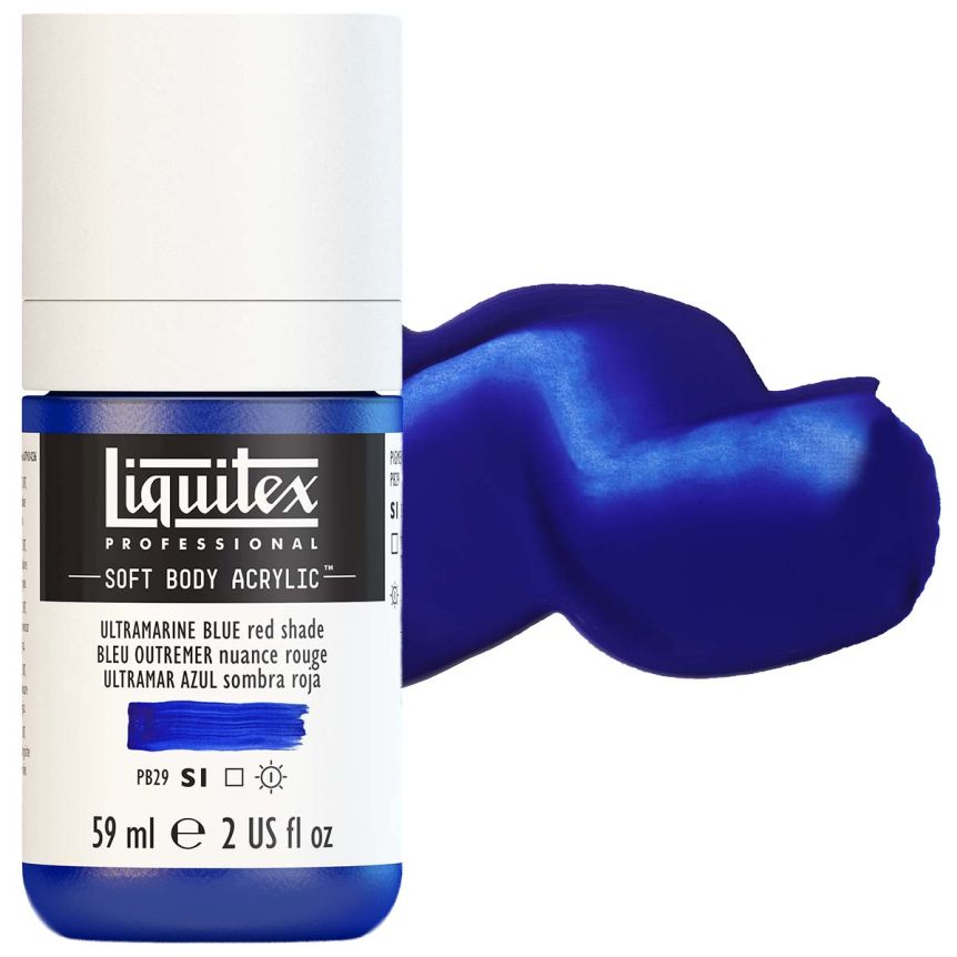 Liquitex Professional Soft Body Acrylic - Ultramarine Blue (Red Shade), 2oz Bottle