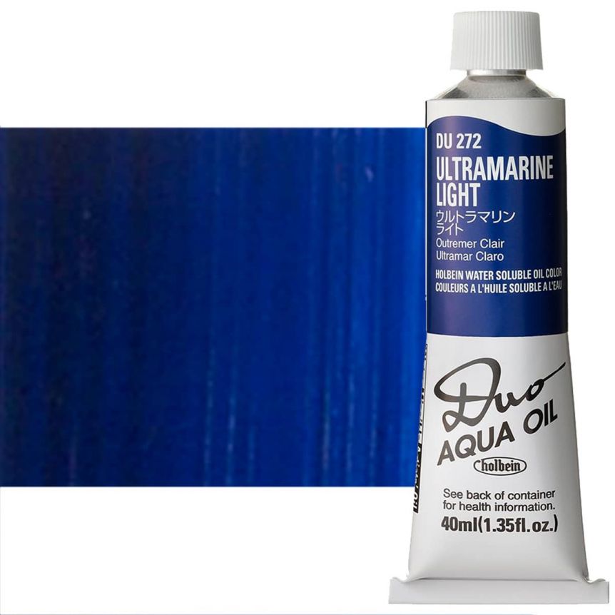 Holbein Duo Aqua Water-Soluble Oil Color 40 ml Tube - Ultramarine Light