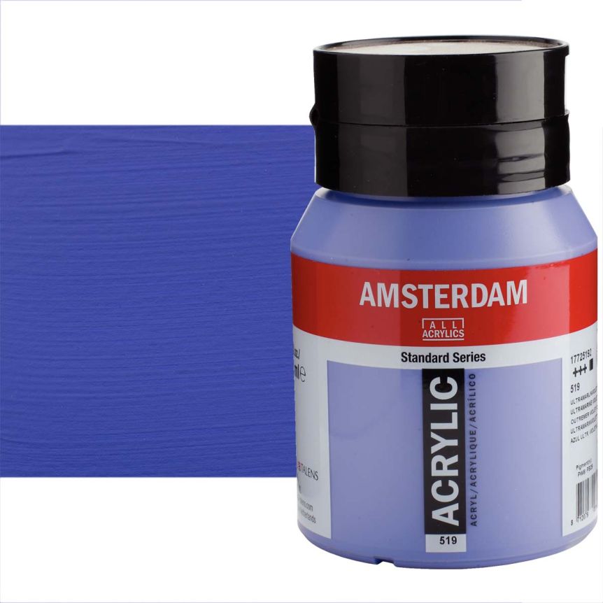 Amsterdam Standard Series Acrylic Paint - Ultramarine Violet Light, 500ml Jar