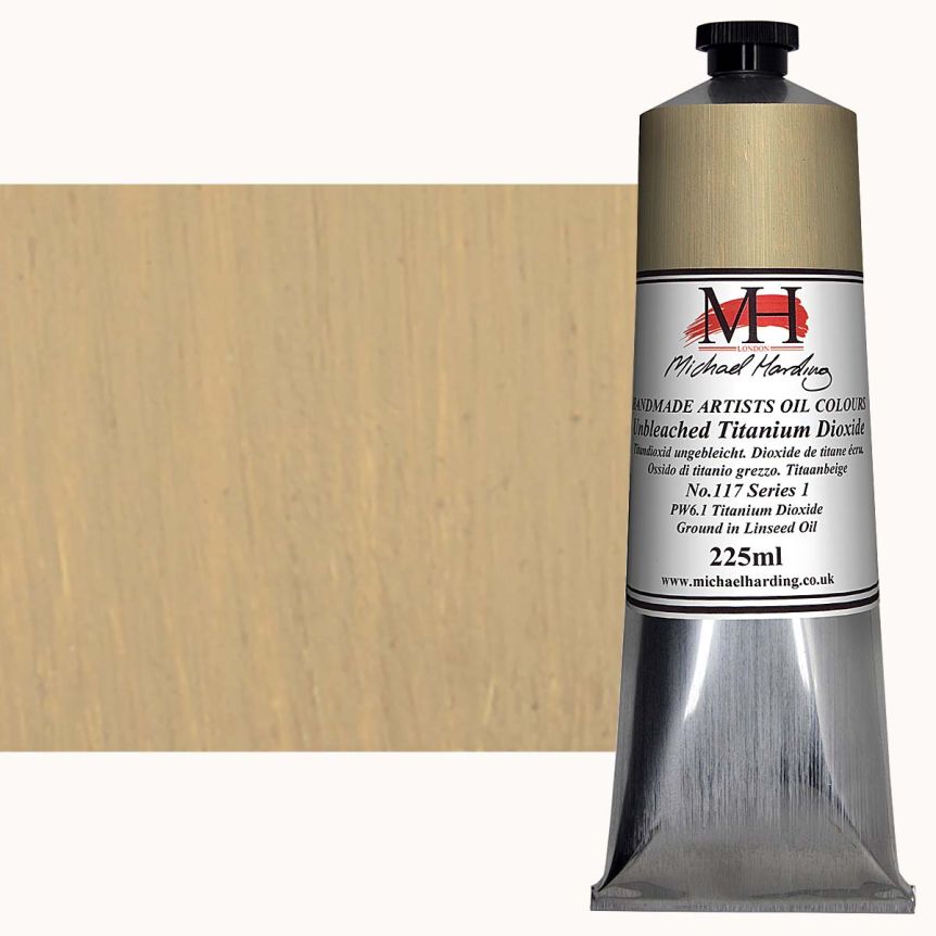 Michael Harding Oil Color - Unbleached Titanium Dioxide, 225ml Tube