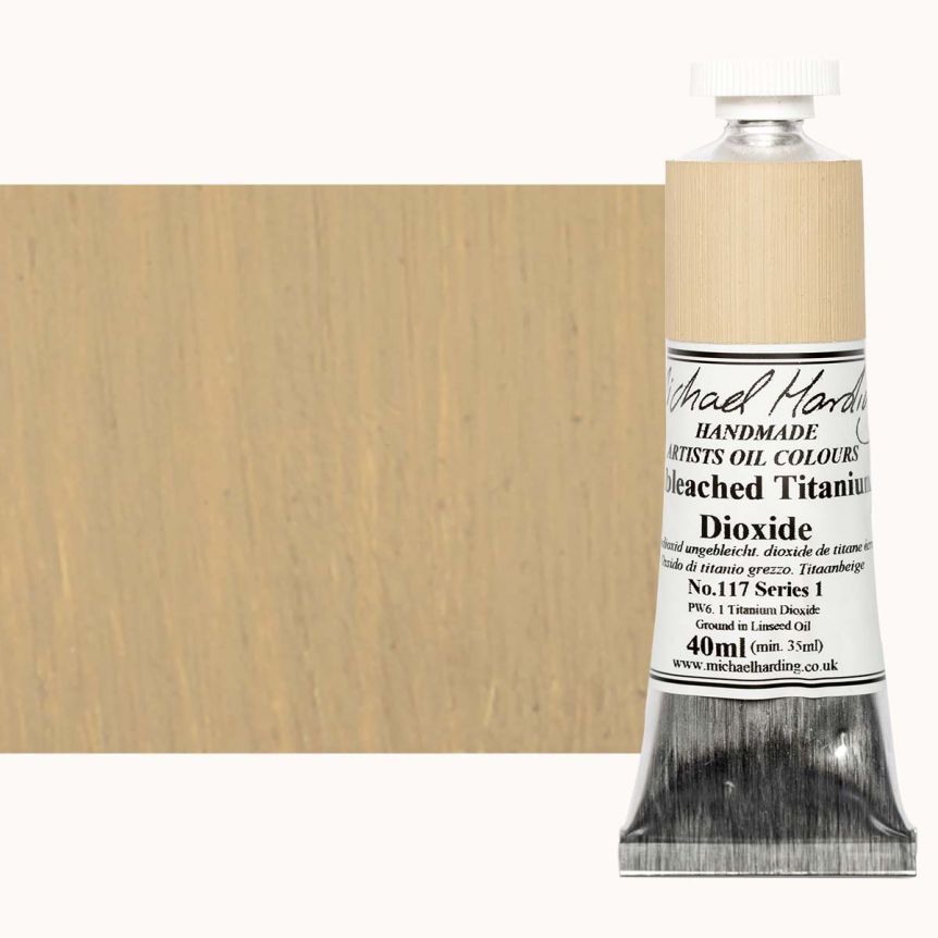 Michael Harding Oil Color - Unbleached Titanium Dioxide, 40ml Tube