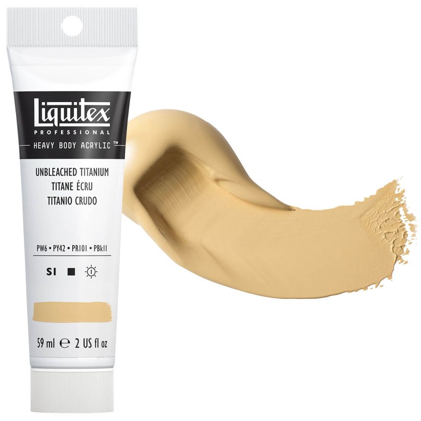 Liquitex Heavy Body Acrylic - Unbleached Titanium, 2oz Tube