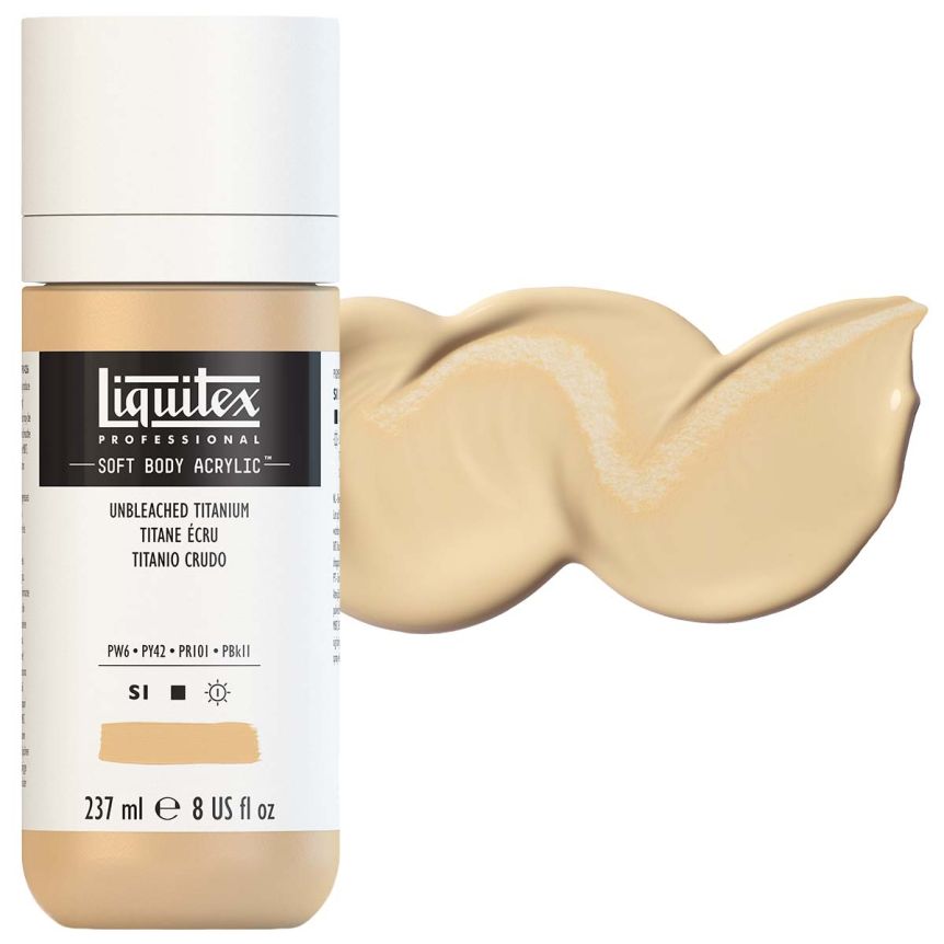 Liquitex Professional Soft Body Acrylic - Unbleached Titanium, 8oz Bottle