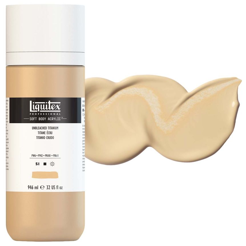 Liquitex Professional Soft Body Acrylic - Unbleached Titanium, 32oz Bottle