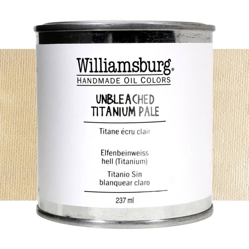 Williamsburg Handmade Oil Paint - Unbleached Titanium Pale, 237ml