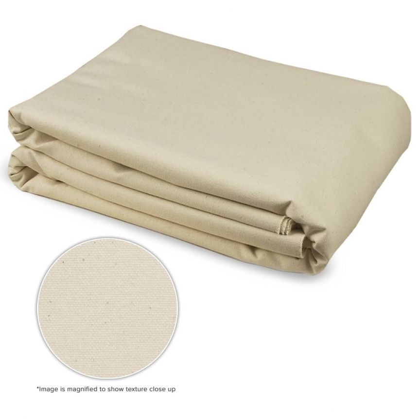 Unprimed Army Cotton Duck Single Fill Canvas Blanket (7 oz.) 52" x 6 Yards - Medium Texture