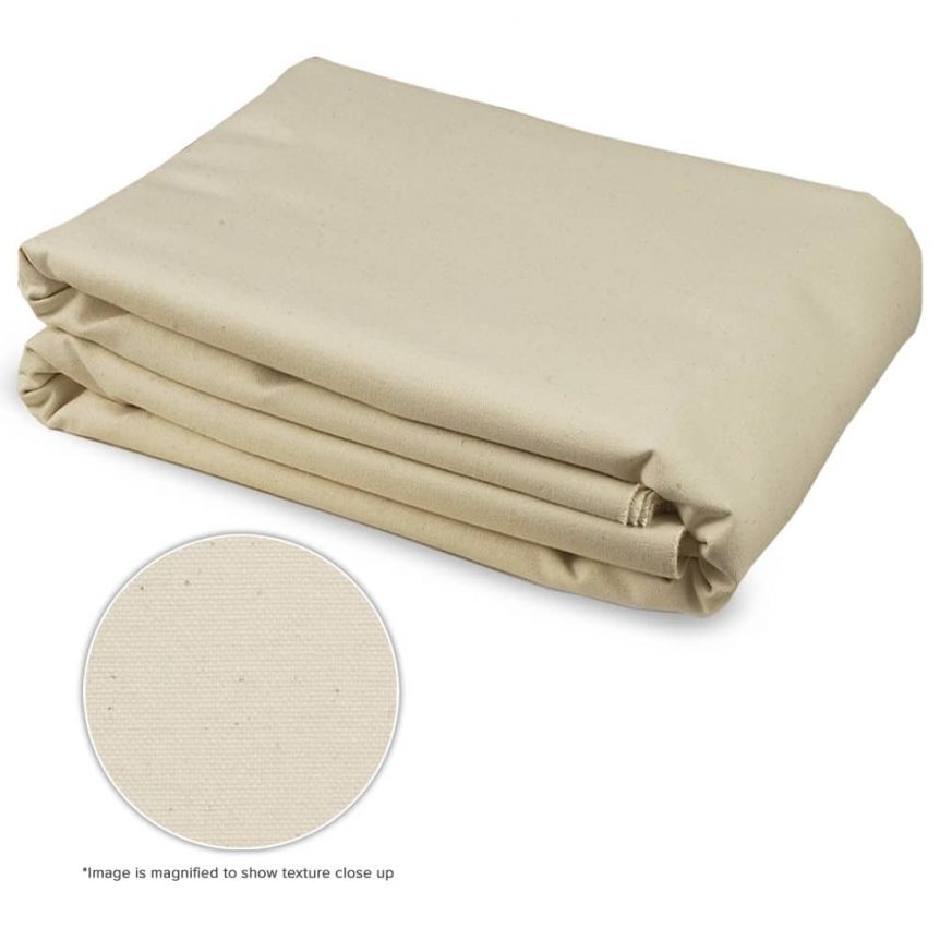Unprimed Cotton Duck Army Duck Smooth Blanket (10 oz.) 63" x 6 Yards - Smooth Texture
