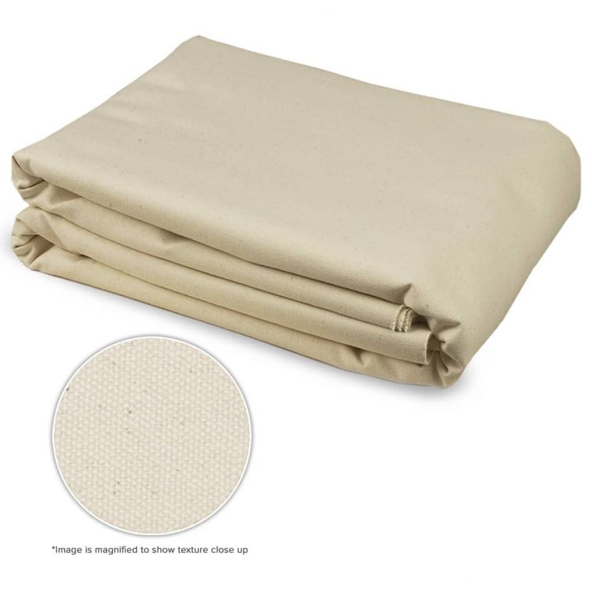 Unprimed Cotton Duck #10 Blanket (15 oz.) 72" x 6 Yards - Uniform Canvas Surface