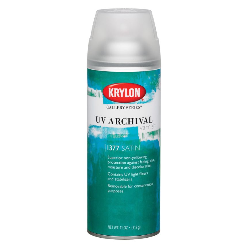 Krylon Gallery Series UV Archival Varnish - Satin, 11oz Can