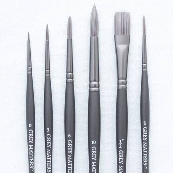 Jack Richeson 981500 Pennello Sintetico Grey Matters – Piatto Firma 0 Per Acrilici - 4