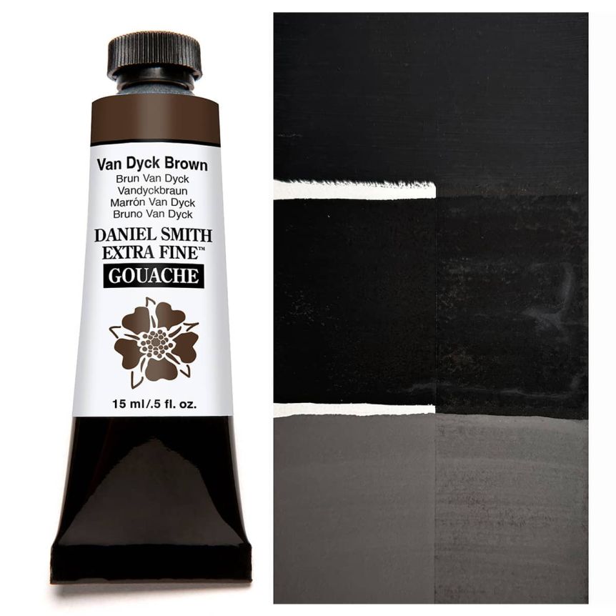 DANIEL SMITH Extra Fine GOUACHE Van Dyck Brown, 15ml Tube