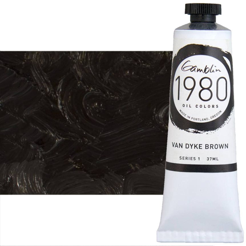 Gamblin 1980 Oil Colors - Van Dyke Brown, 37ml Tube