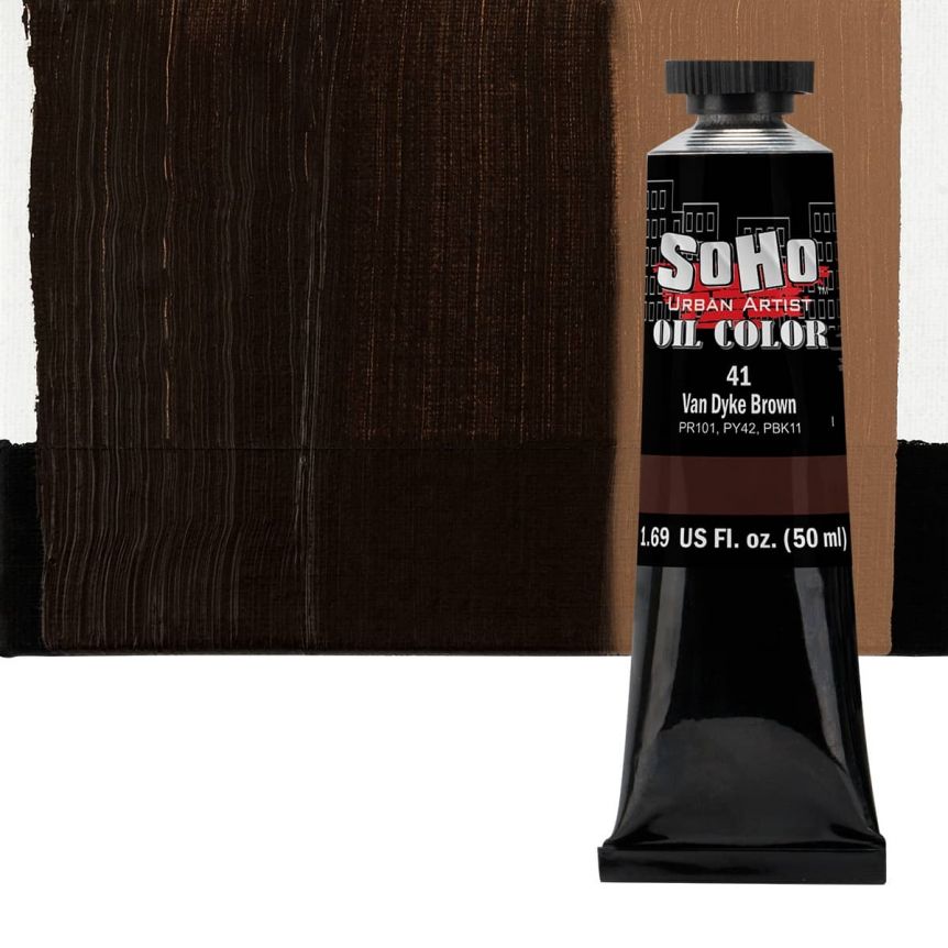 SoHo Artist Oil Color Van Dyke Brown 50ml Tube