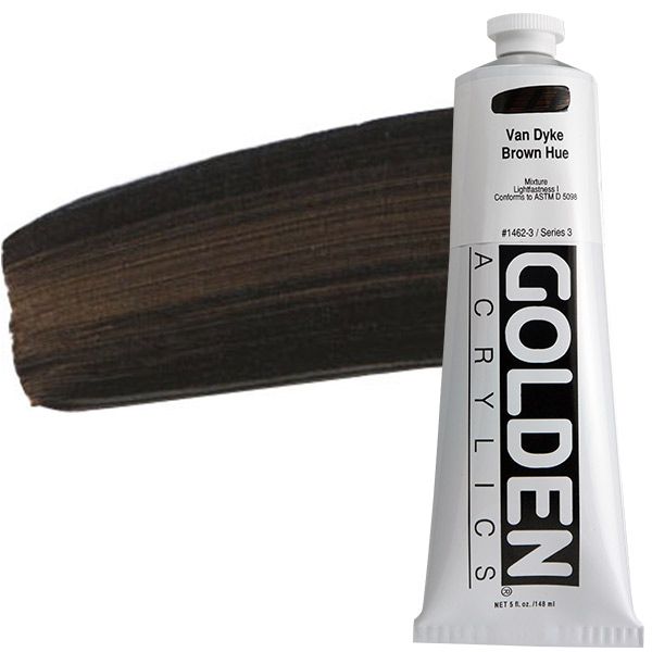 GOLDEN Heavy Body Acrylic 5 oz Tube - Van Dyke Brown