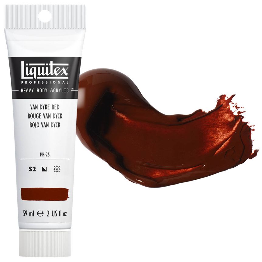 Liquitex Heavy Body Acrylic - Van Dyke Red, 2oz Tube