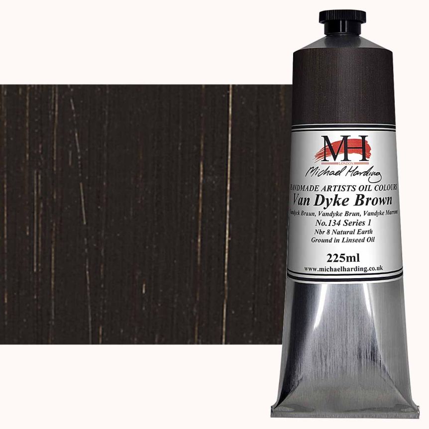 Michael Harding Oil Color - Van Dyke Brown, 225ml Tube