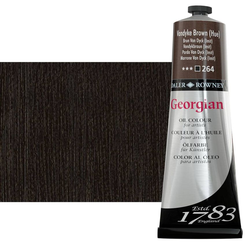 Daler-Rowney Georgian Oil Color 225ml Tube - Van Dyke Brown Hue