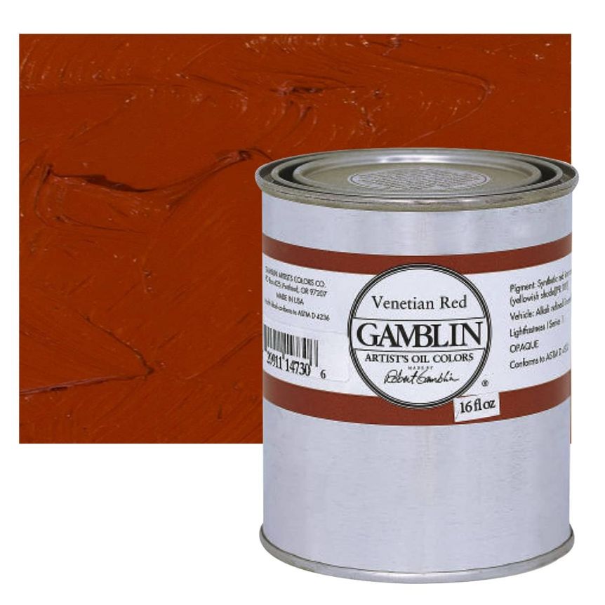 Gamblin Artists Oil - Venetian Red, 16oz Can