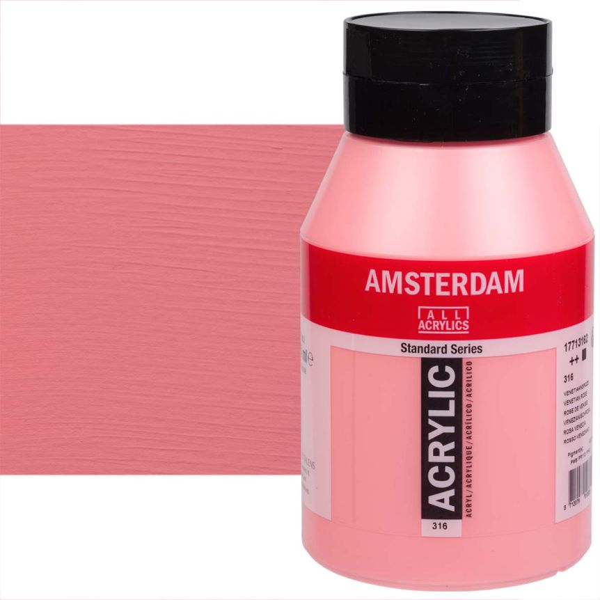 Amsterdam Standard Series Acrylic Paint - Venetian Rose, 1 Liter Jar