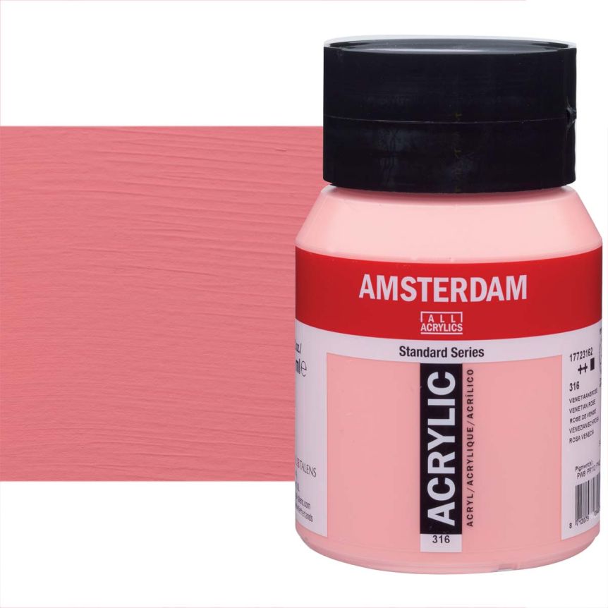 Amsterdam Standard Series Acrylic Paint - Venetian Rose, 500ml Jar